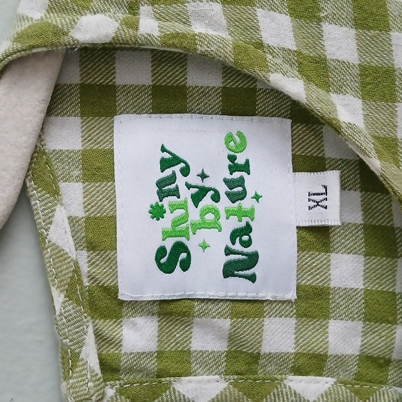 Shiny By Nature Women's Green & White Gingham Mini Dress Size XL - Picture 4 of 7